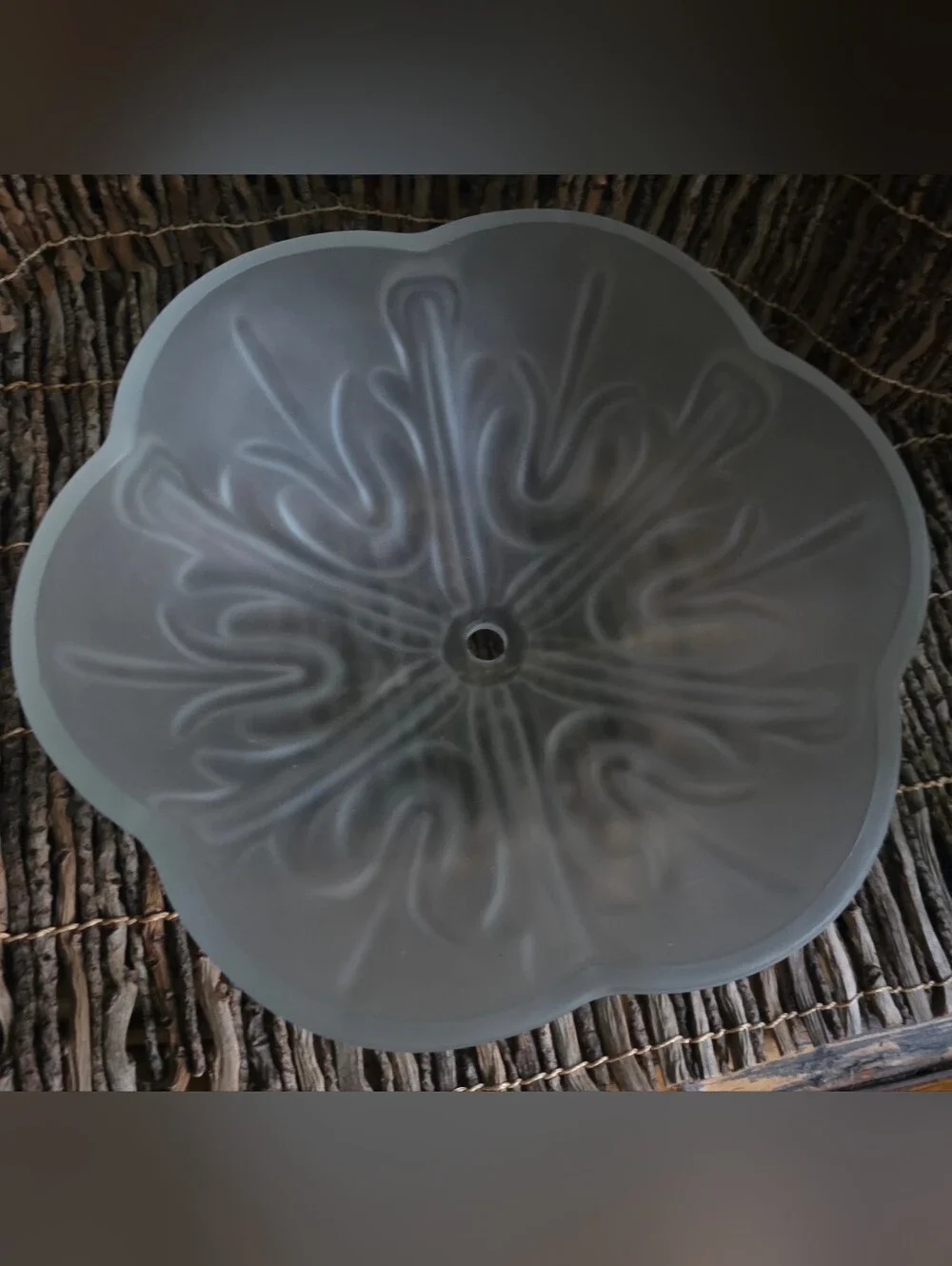 Vintage Frosted Glass Light Shade 9.75